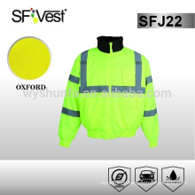 Tráfego aviso jaqueta workwear uniforme impermeável poliéster windbreaker homens jaqueta